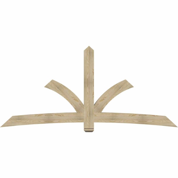 Ekena Millwork Davenport Rough Sawn Timber Gable Bracket, Douglas Fir, 108"W x 49"H x 4"D x 6"F, 11/12 Pitch GBW108X49X0406DAV00RDF - main